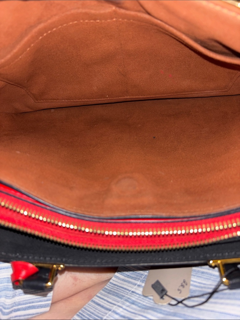 Louis Vuitton Millefeuille Brown Monogram Satchel with Red Accent - Picture 15 of 16